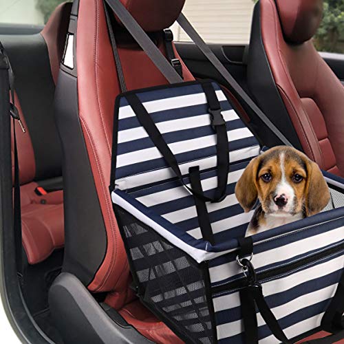 Tendycoco Assento de carro para cães tecido Oxford respirável portátil para transporte de carro para