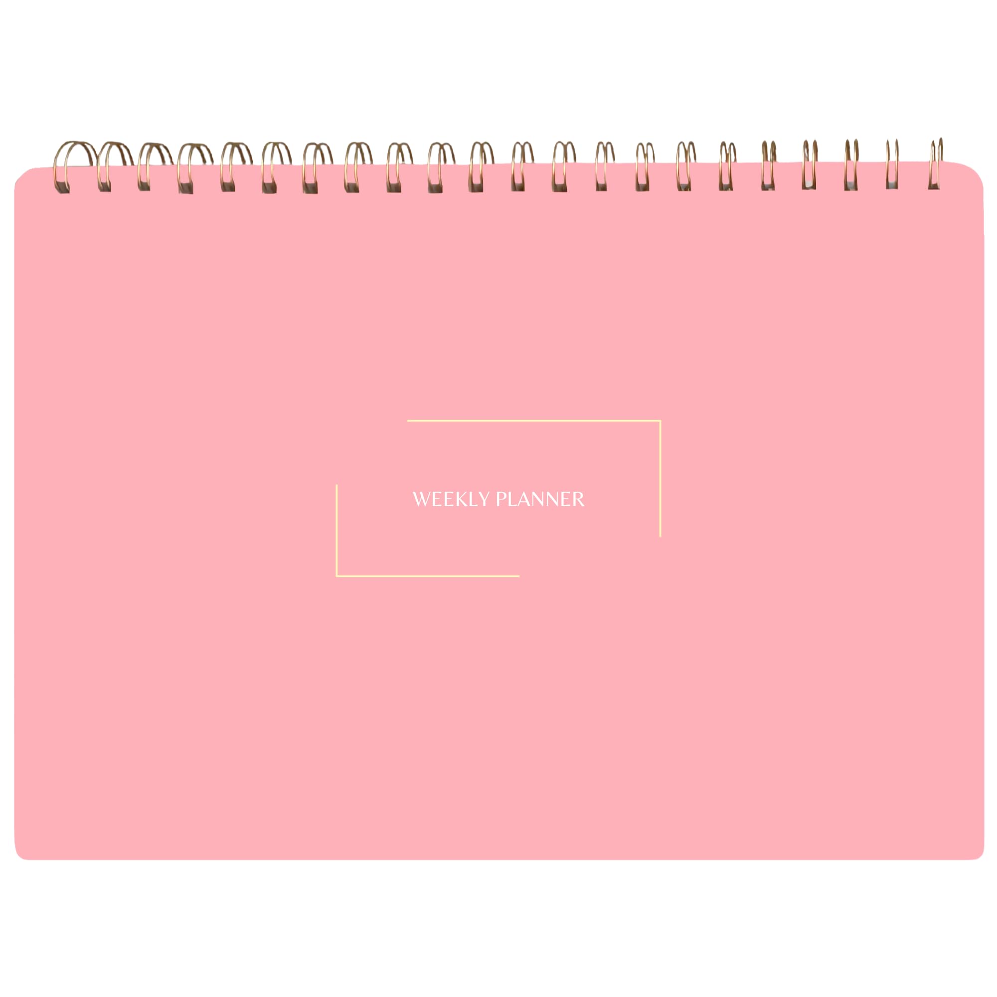 Undatierter Wochenplaner, 21 x 29,8 cm, Arbeitsaufgaben-Notizbuch, ADHS-Akademischer Organizer, Multi-Layout, Damen- und Herren-Planer, College-Zubehör, Rosa, Querformat