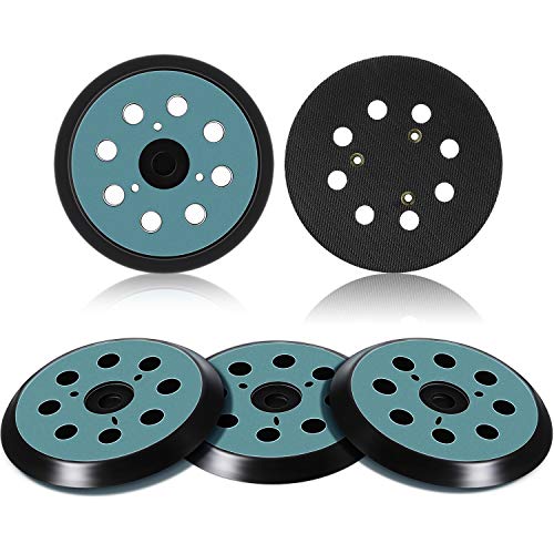 5 Pieces 5 Inch 8 Hole Replacement Sander Pad 3 Eye Hook and Loop Sander Pad Sanding Backing Plates Compatible with DeWalt & Makita