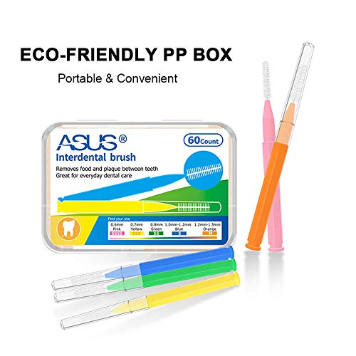 Anself — 60 peças de limpeza interdental de fio dental, limpeza interdental, higiene bucal, escova d
