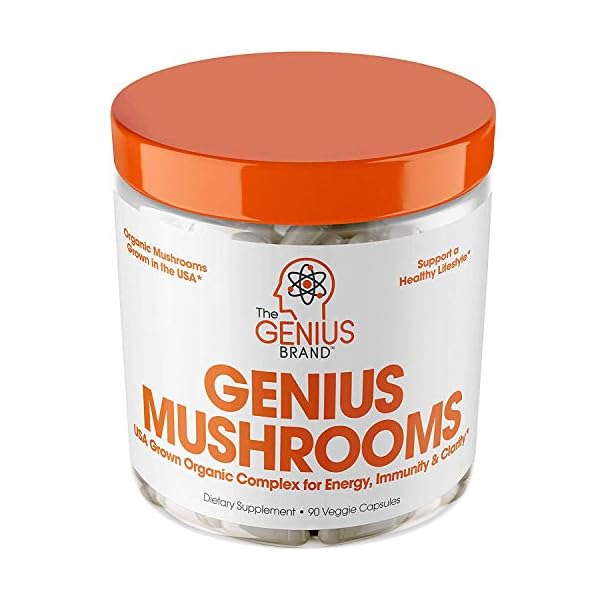 Genius-Mushroom--Lions-Mane-Cordyceps-and-Reishi--Immune-System-Booster-Nootropic-Brain-Supplement--Wellness-Formula-for-Natural-Energy-Stress-Relief-Memory-Liver-Support-90-Veggie-Pills Genius Mushroom - Lions Mane, Cordyceps and Reishi - Immune System Booster & Nootropic Brain Supplement - for Natural Energy, Memory & Liver Support, 90 Veggie Pills