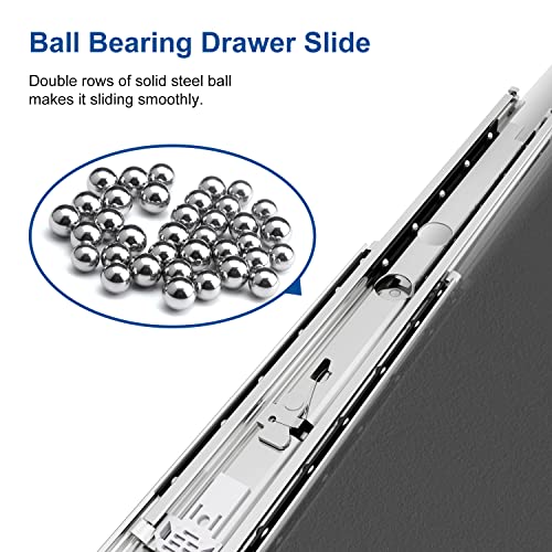 VADANIA Schwerlast Schubladenschienen mit Schloss 1400mm, 140kg Tragfähigkeit Vollauszug-Kugellager Seitenmontage #VD2576, 1 Paar