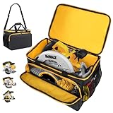 Portable Carry Bag Compatible with DEWALT 20V MAX Circular Saw DCS391B/DCS565B 6-1/2In,Storage Bag for DEWALT 20V MAX Circular Saw DCS570B/DCS573B7/DCS574B 7-1/4In,Tool Case with Multi-pocket,Black