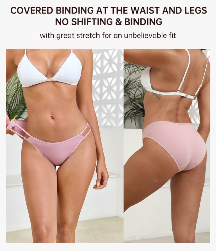 ANLIQI String Bikini Underwear for Women Soft Stretch Modal Bikini Panties High Cut Stretch Ladies Hipster Panty S-3XL - Image 3