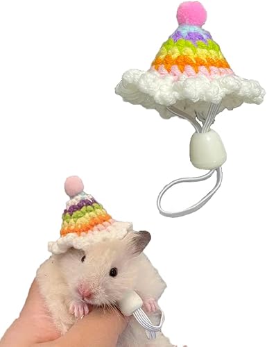 Mini sombrero de punto a mano para animales pequeños mascotas como serpientes, lagartos, hámsteres sirios, dragones barbudos, ratas elegantes,
