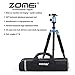ZOMEI Z818 Tall Camera Tripod 65'' Aluminium Alloy Monopod with 360 Panorama Ball Head Quick Release Plate(Blue)