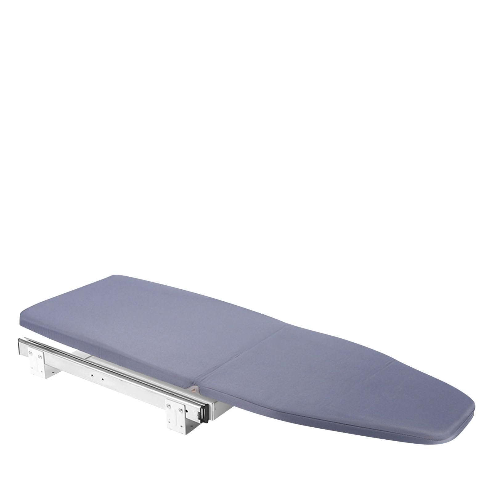 Foldable Ironing Board, 180° Rotatable Pull-Out Cupboard Ironing Shelf Space-Saving Folding Ironing Board for Wardrobe, 80x29.5cm, Grey