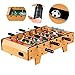 YXYOL Tischfußball, Familie Freizeit Spaß Holzspiel Sport Tisch, Mini Indoor Fussball Fussball Spiel für Anfänger bis Fortgeschrittene 6-Bar Tischfußball-Maschine