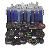 Allied Medal Hangers – Not All Those Who Wander are Lost (with Text) (12” Wide with 3 Hang Bars) - Medal Hanger Holder Display Rack - Multiple Variations Offered!
