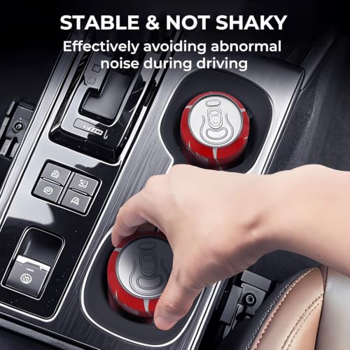 Image of Center Console Cup Holder Inserts for Subaru Outback 2026, Interior Accessories Silicone Car Cup Holders Covers Protector for 2026 Outback, Black