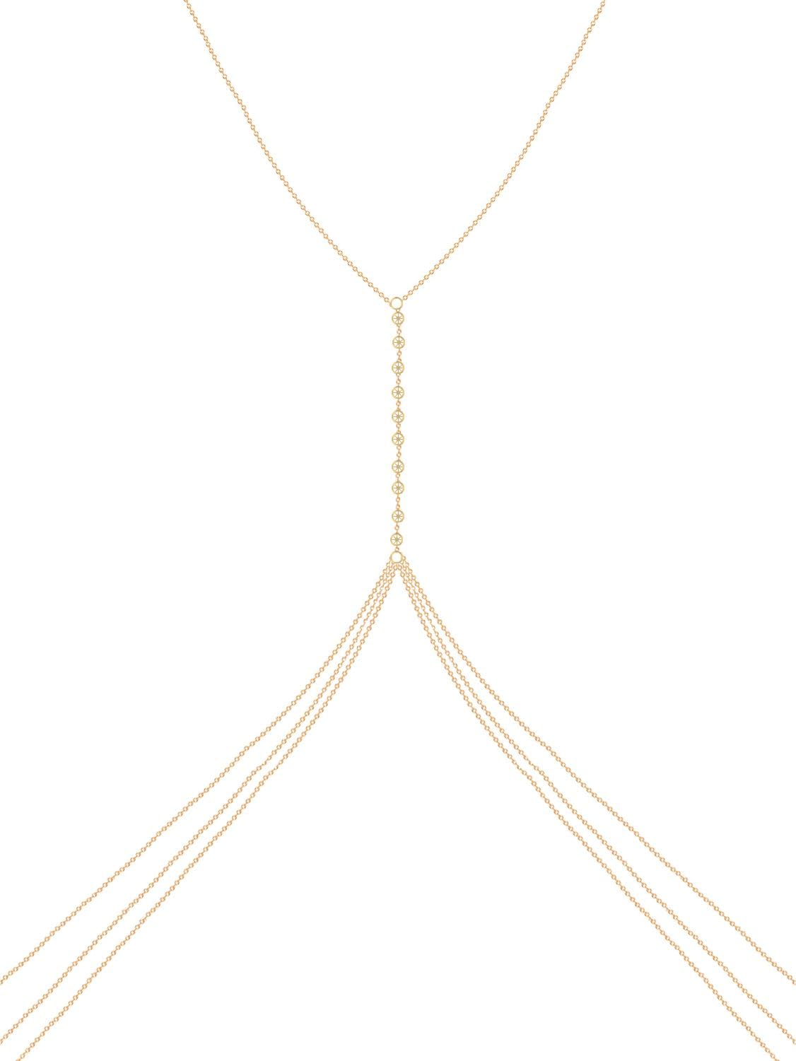 yellow chimes Body Chain For Women Layered Gold Toned Body Chain For Women and Girls-picture-14
