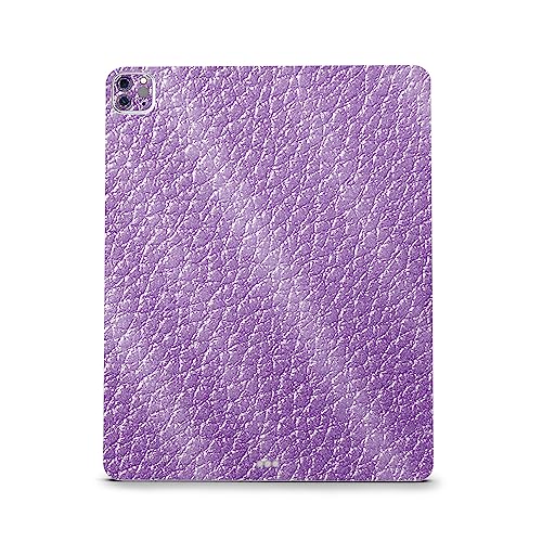Image of MightySkins Carbon Fiber Skin Compatible With Apple iPad Pro 12.9 inch M2 6th Gen (2022) Full Wrap Kit - Purple Pleather | Protective Durable Textured Carbon Fiber Finish | Easy To Apply | Made in the USA