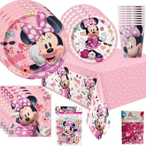 Minnie Mouse Party Supplies Minnie Mouse Birthday Decorations and Minnie Mouse Plates and Napkins Tableware for your Minnie