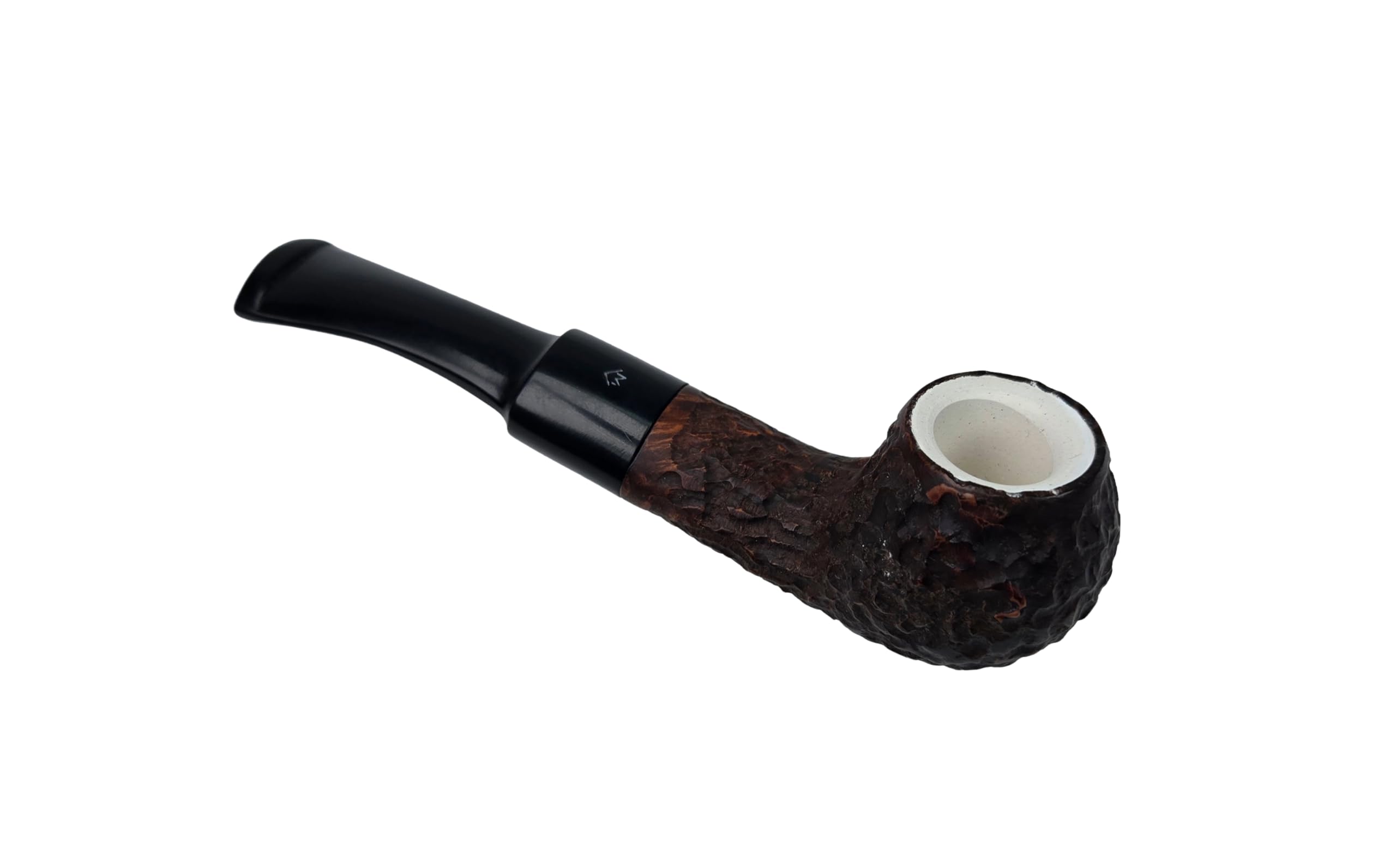 Bruyère Briar kleine Tabakpfeife mit Meerschaum Einsatz und Pfeifenbeutel Made in Italy