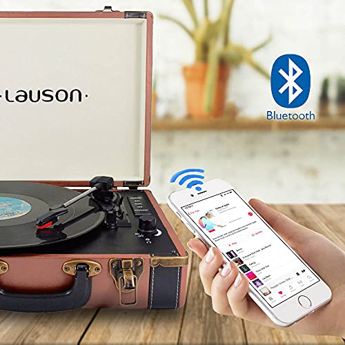 Lauson CL605 Platine Vinyle Bluetooth | Valise Reproducteur Vinyle Portable | Tourne-Disque Trois Vitesse 33/45/78 avec… - Les Beatles, Paul McCartney, John Lennon, RIngo Starr, George Harrison Lauson CL605 Platine Vinyle Bluetooth | Valise Reproducteur Vinyle Portable | Tourne-Disque Trois Vitesse 33/45/78 avec… – Image 3