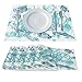 Summer Sea Turtle Placemats Set of 6 Washable Ocean Fish Linen Table Mats 12 x 18 Inch Heat Resistant Place Mats Non-Slip Placemats for Dining Kitchen Dining Table Party Decor