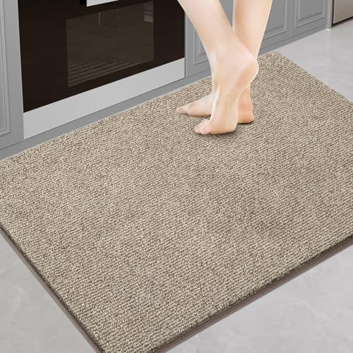 Image of Indoor Door Mat 24 inch x 35.5 inch, Non Slip Kitchen Rug for Floor, Dirt Trapping Entryway Rug for Dog, Laundry, Bathroom, Bedroom