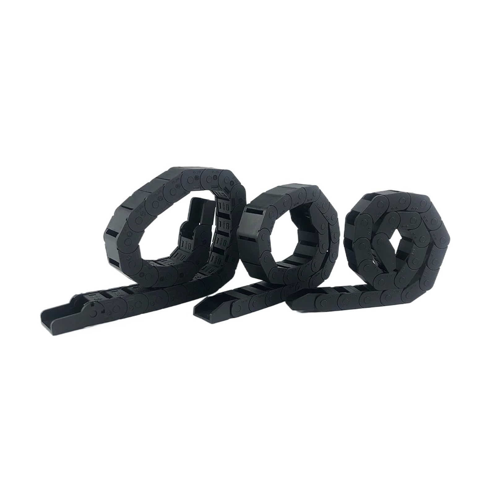 Equipos industriales Cadena portacables 18x18 18x25 18x37 18x50 mm Cadena de arrastre de transmisión de cable de remolque de plástico interior abierto semicerrado 1 metro Cadenas de transmisión(48mm,1