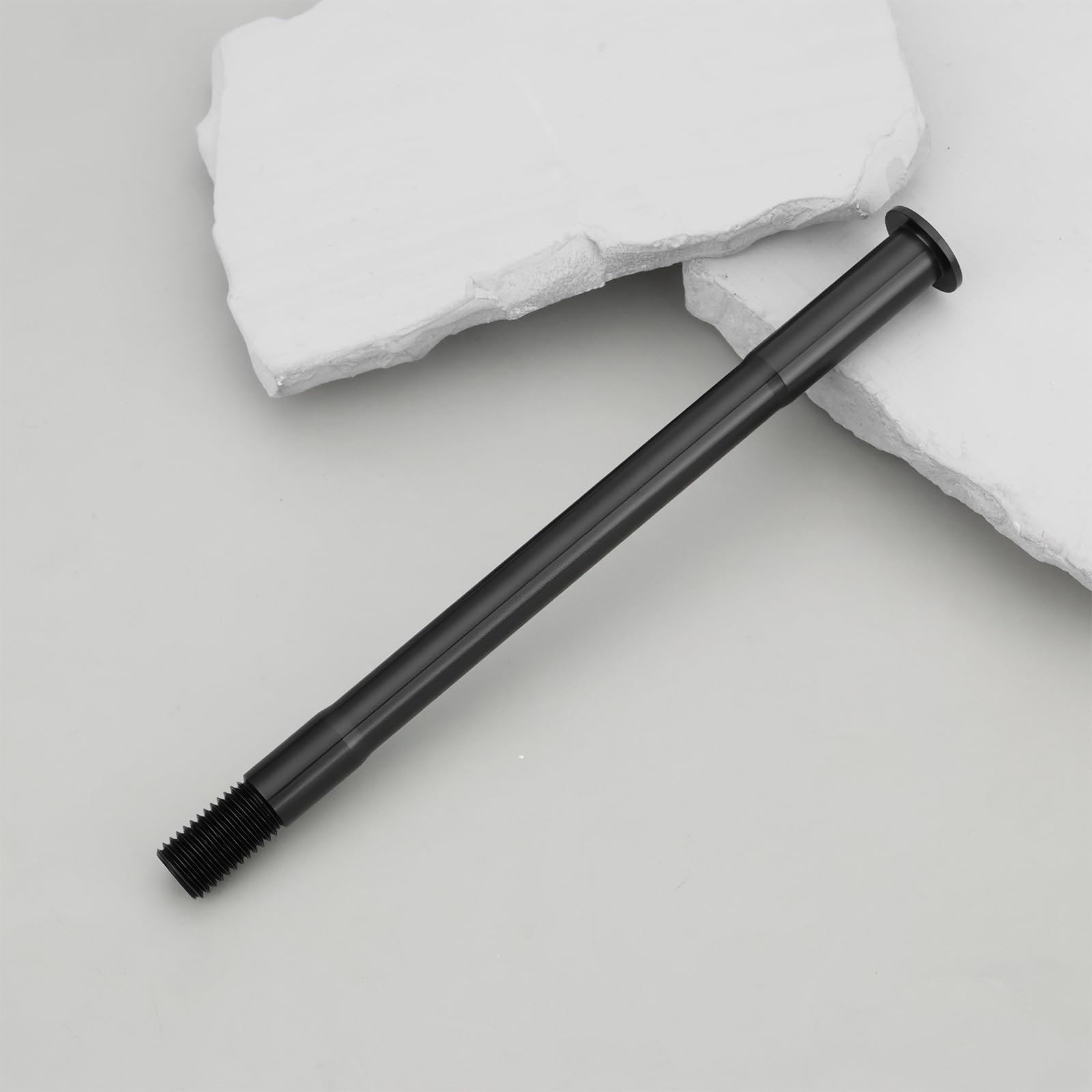 Oś tylna rowerowa M12x1.5 Długość 175mm Adapter aluminiowy do piasty rowerowej do rowerów górskich i szosowych, kolor czarny