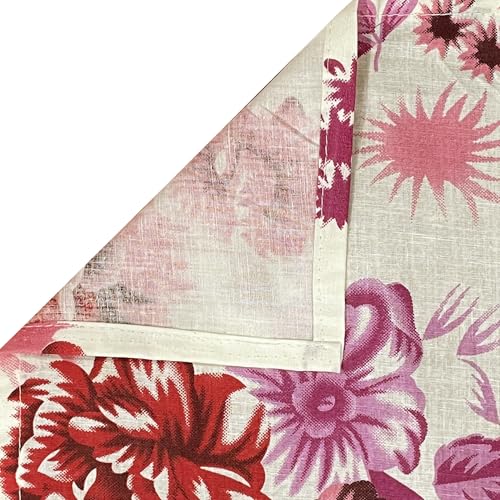 Image of Swayam Pure Cotton Double Bedsheet with 2 Pillow Covers | Size 90 x 100 inch | 160 TC | Floral Design | Soft Breathable Bed Sheet | Comfortable & Durable for Bedroom - White & Magenta