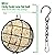 Zeqeey Small Metal Hanging Bird Feeder Suet Fat Ball Holder for Feeding Outdoor Garden Outside Wildlife Little Birds Finch Dunnock Sparrow Robin, 4Pcs Black
