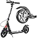 Scooters Trotinette Pliant Trottinette for Adultes Jeunes Enfants - Brake Big Wheels Main de Luxe en Aluminium Planeur Double Suspension et Capacité de Hauteur réglable LQHZWYC (Color : Black)