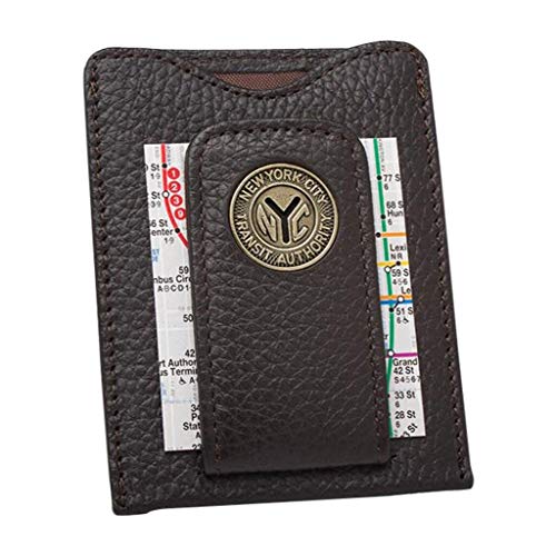Tokens & Icons NY Transit Token Money Clip Wallet - Brown (80N-BRN)