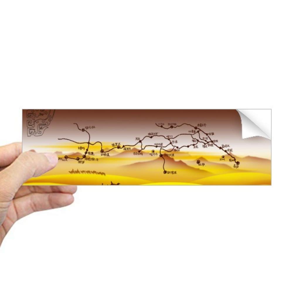 Autocollant fenêtre désert chemin de la soie adhésif décoratif rectangulaire vitrage