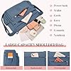 JUYANO Umhängetasche Damen Mittelgroß, Nylon Wasserdicht Handtasche Damen mit mehreren Taschen Leichte Crossbody Bag Damen Verstellbarer Breitem Freizeit für Einkaufen Reisen Schule #3