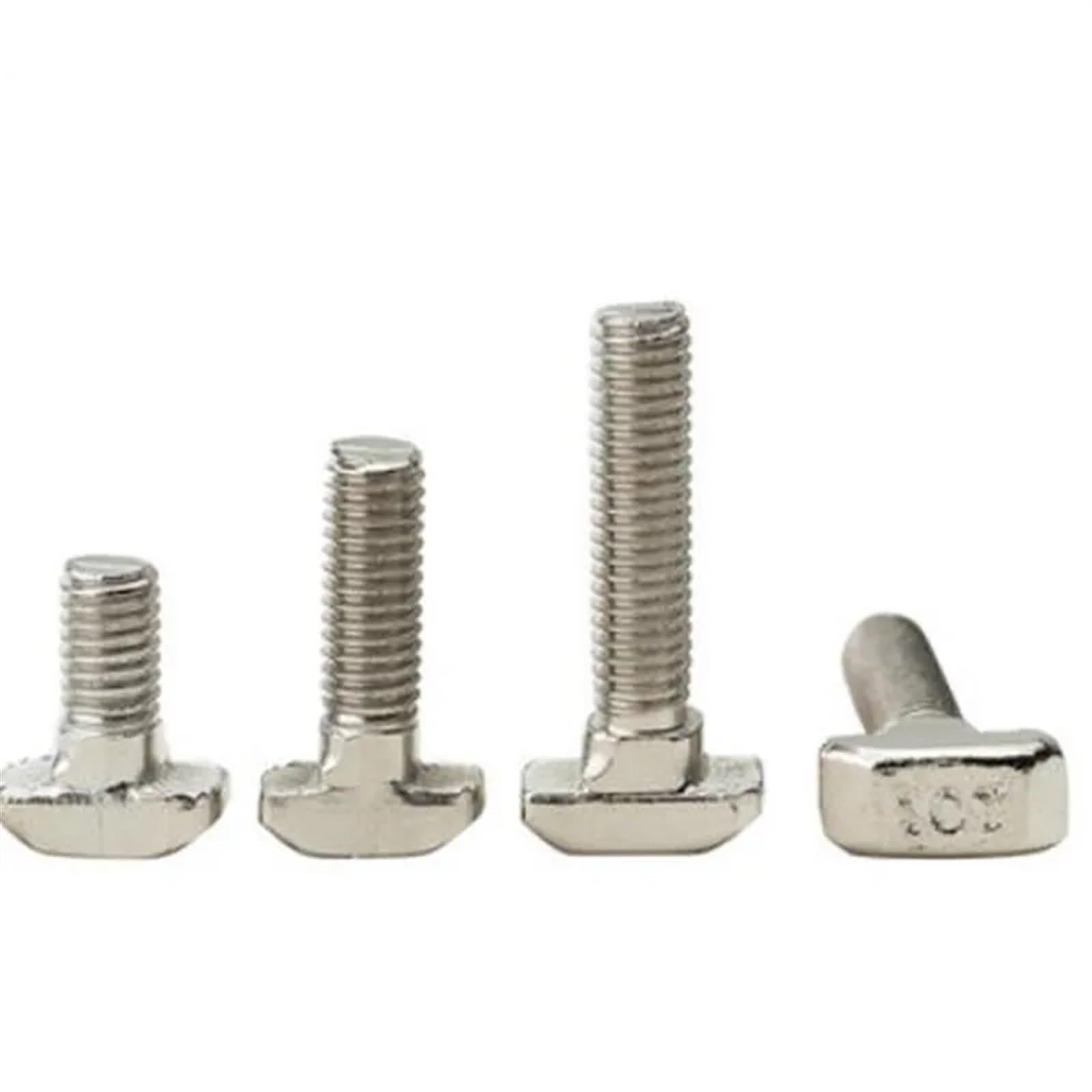 T bolt, 10pcs Aluminum Connector T Head Bolts Screws Profiles(4545-M8-16mm)
