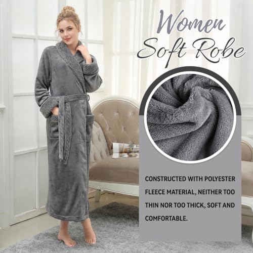 Image of Premium Long Robes for Women: Warm Super Plush Soft Fleece Bathrobes