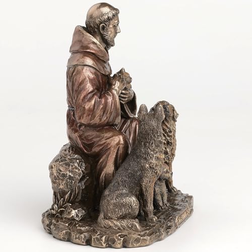Estatua Decorativa San Francisco de Asís 6.37 pulg miniatura 6