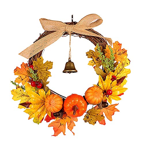 Couronne de récolte FLXHSA aux feuilles d'érable de 12 pouces
