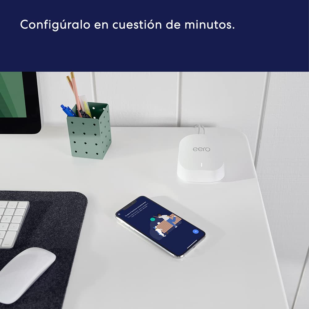 Amazon eero 6+ Mesh WiFi Router | With 1Gb/s Ethernet, 140m² Coverage & Capacity to Connect 75+ Devices | 1 Unit, 2022 Model — view 6