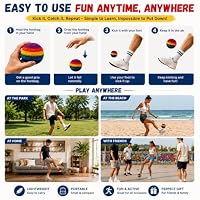 UGQQ 6-Pack Hacky Handmade Knitted Footbag - Colorful Crochet Sack Set, Premium Woven Kick Ball for Beginners and Experts, Professional Pellet Filled Juggling Ball Toy for Adult — image 4