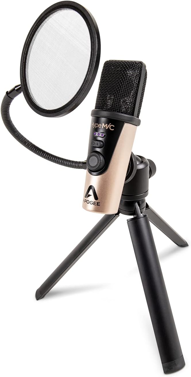 Hype Mic - USB Microphone with Analog Compression for Capturing Vocals and Instruments, Streaming, Podcasting, and Gaming