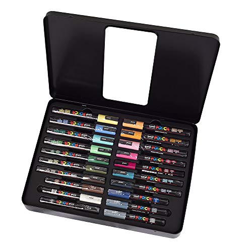 Mallette métal de 20 marqueurs POSCA Street Puzzle