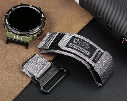 Image of torbollo Watch Straps Compatible with Amazfit T-Rex /T-Rex 2 /T-Rex Pro /T-Rex Ultra, Rugged Nylon Replacement Sports Watch Band with Woven Loop Design for Men