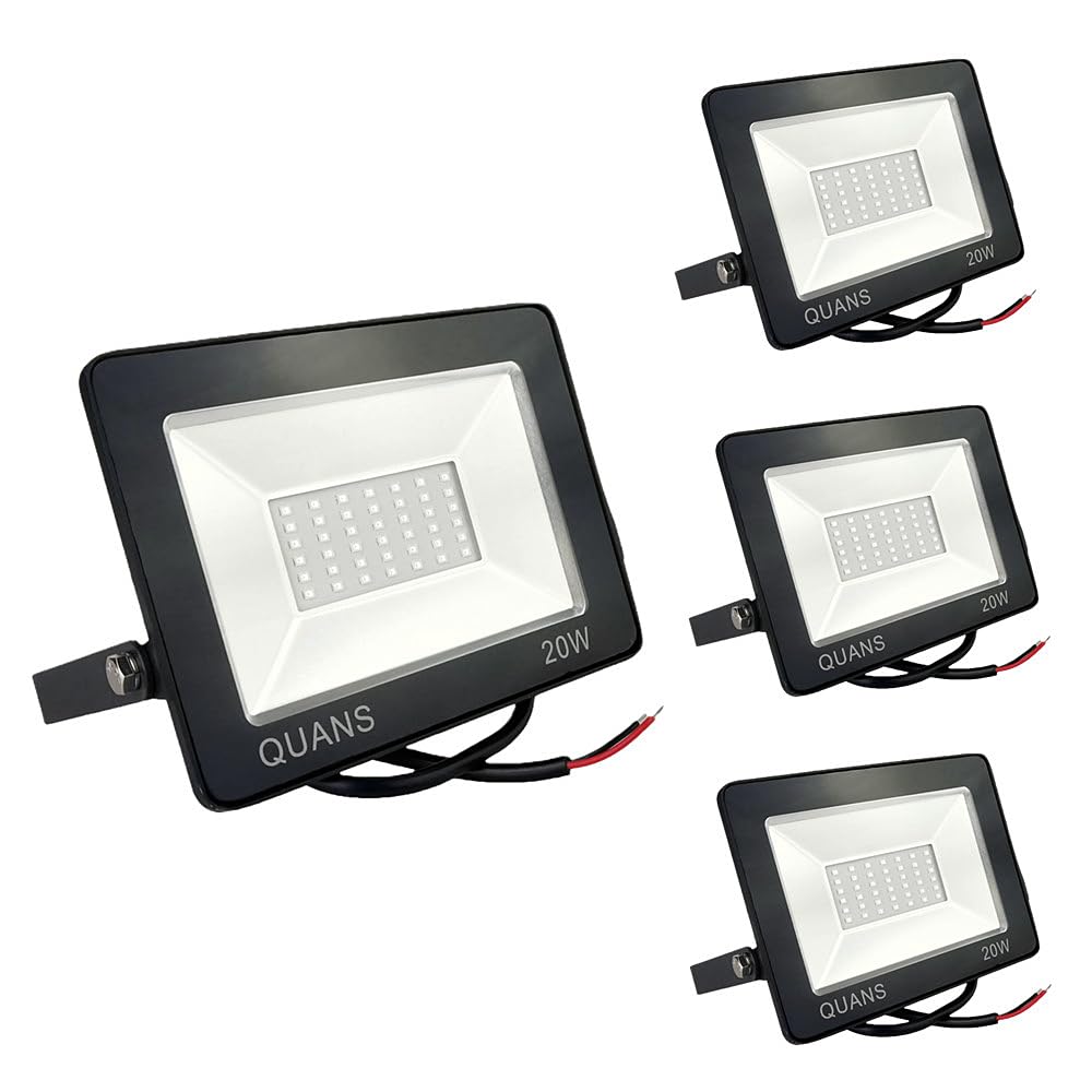 QUANS 4 Pack 20W 12V 24V Low Voltage UV Ultra Violet LED