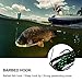 Ddewing Bait Grass Blocking Anti Hanging Bearded Man Fish Hook Bait Freshwater Bass False Bait Leaf Spinnerbait Anti Hanging Bottom Fishing for Fresh Sea Bass(Black)