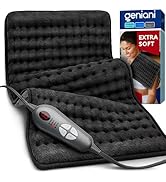 GENIANI Double Sided XL Heating Pad Electric for Lower Back Pain & Period Cramps Relief, Heat Pad...