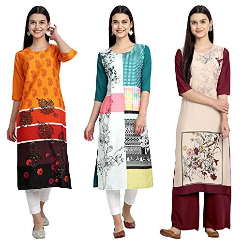 Image of Women's Crepe Straight Kurta