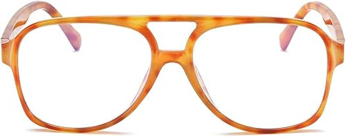 Miniatura 2 de JOVAKIT Gafas de aviador con luz azul para mujeres y hombres, moda retro de los años 70, marco de aviador, gafas de ojo para computadora, antifatiga