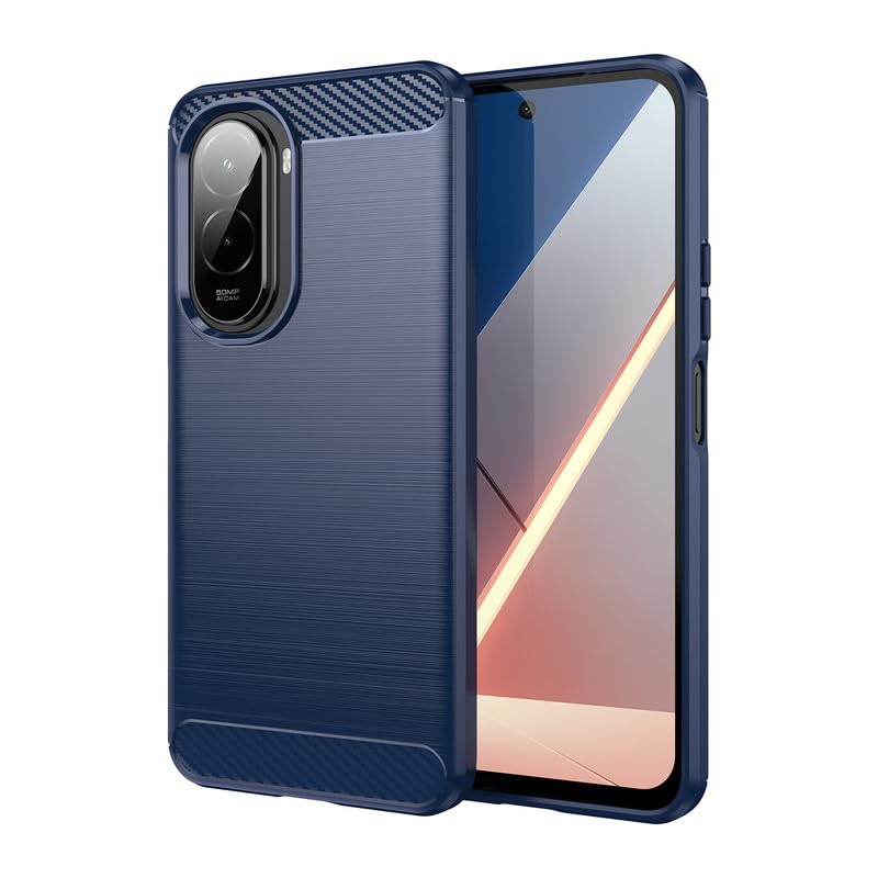 Image of Basic Case for Poco M7 Plus 5G (Carbon Fibre Blue)