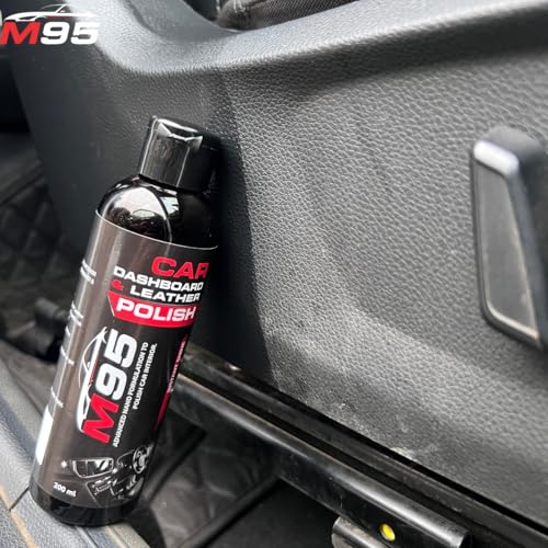 Image of M95 Car Dashboard Polish & Car Interior Cleaning Kit, with Pleasant Fragrance, Car Interior Cleaner for Leather Seats, Plastics, Rubber & Vinyl, Car Seat Cleaner & Car Dashboard Cleaner, with Polish.