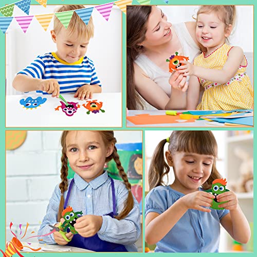 Cosysparks Felt Sewing Craft Kit for Kids 12 Pack Monster Sewing Kit Childrens Sewing Kits for Beginners Fun DIY Educational Sewing Craft Gift with Sewing Tools for Boys Girls (Monster) - Image 3