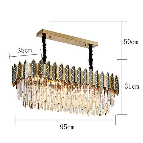 Plafonnier LED variable en cristal et lustre rond inox moderne - 7