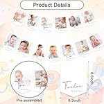 JarThenaAMCS 2Pcs 1st Birthday Baby Photo Banner for Newborn to 12 Months Monthly Milestone Photograph Bunting Garland Gender Neutral Picture Display Garlands for One Year Old Celebration Decor - Image 2