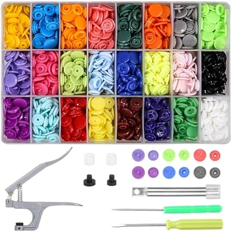 LEAZZLE 360pcs Boutons Pressions T5 Cover