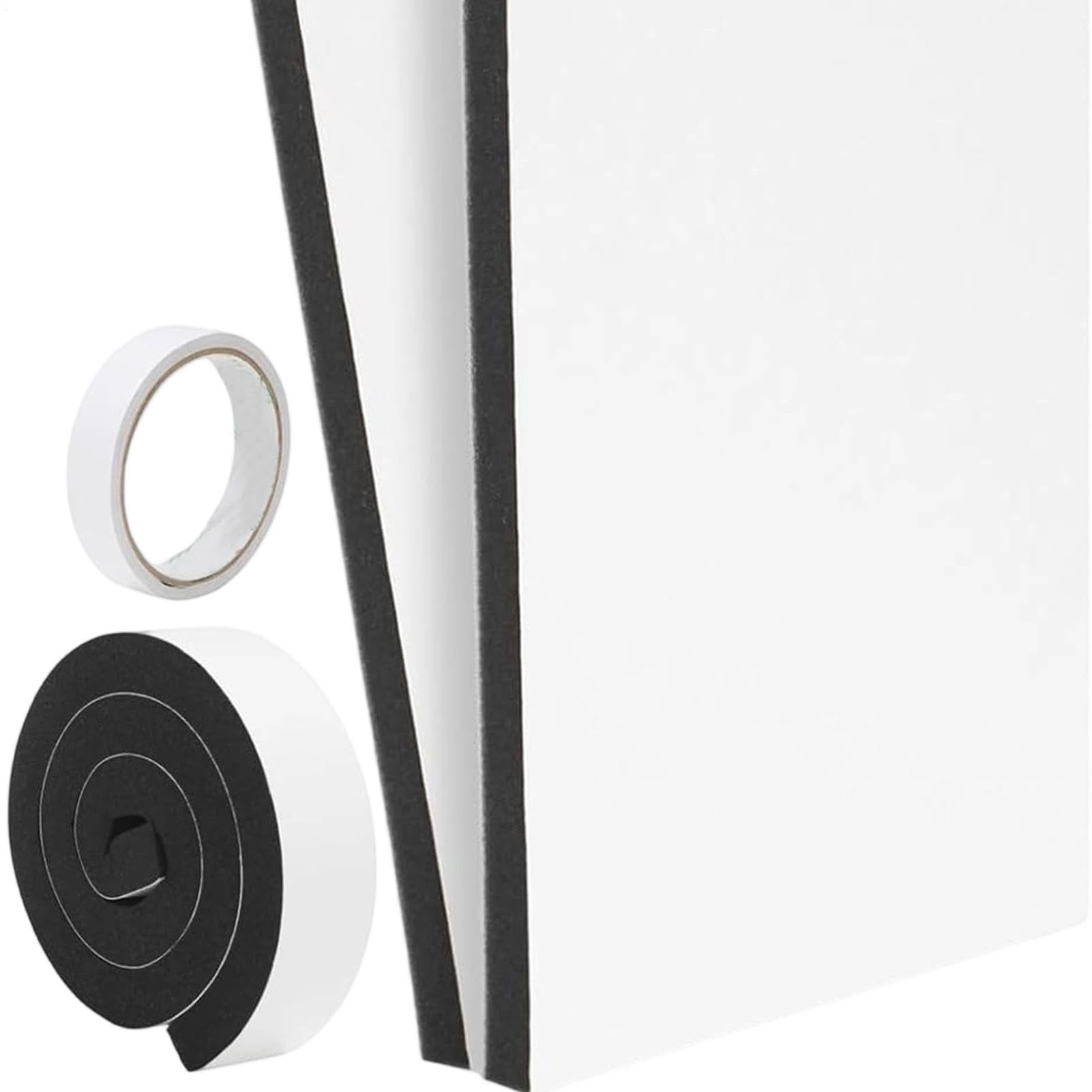 Kit de Sellado para Ventana con Aire Acondicionado,2 Piezas Universales De Alta Densidad | Paneles Laterales Espuma Aislante AC - Oficina, Dormitorio, Hogar, Apartamento, Previene Fugas De Aire